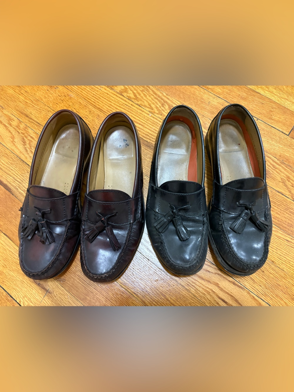 Two Pairs of Cole Haan Tassel Leather Loafers Men’s 7.5